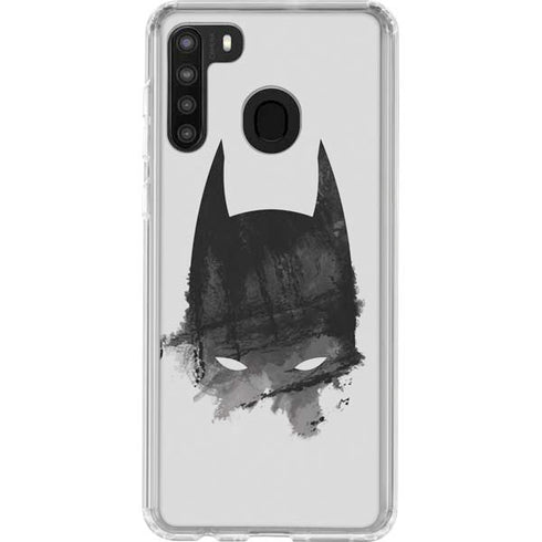 DC Comics Batman Mask Art Galaxy A21 Clear Case