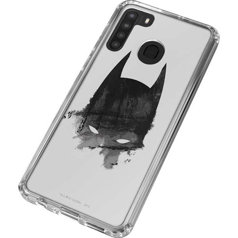 DC Comics Batman Mask Art Galaxy A21 Clear Case
