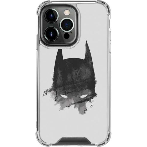 DC Comics Batman Mask Art iPhone 14 Pro Clear Case