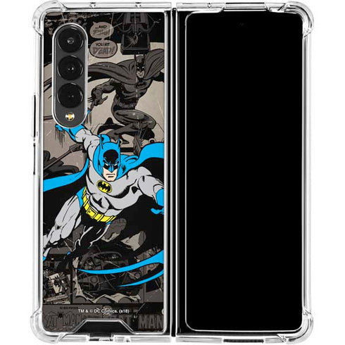DC Comics Batman Classic Art Galaxy Z Fold4 5G Clear Case