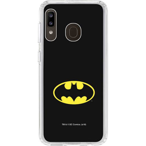 DC Comics Batman Movie 1989 Logo Galaxy A20 Clear Case