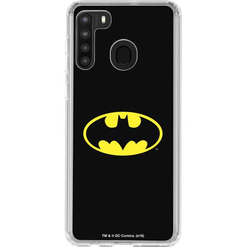 DC Comics Batman Movie 1989 Logo Galaxy A21 Clear Case