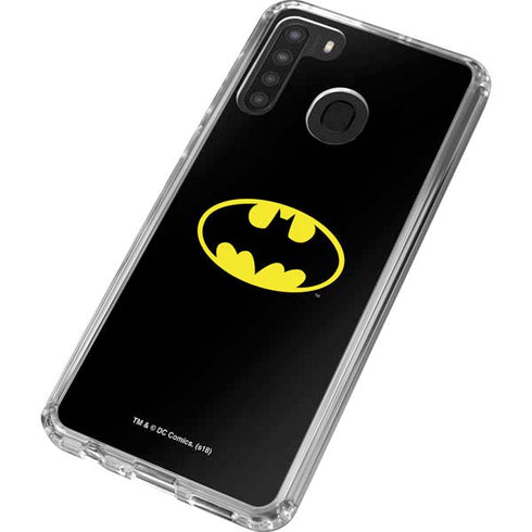 DC Comics Batman Movie 1989 Logo Galaxy A21 Clear Case