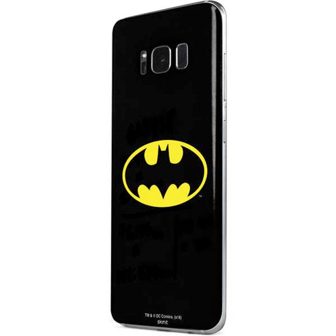 DC Comics Batman Movie 1989 Logo Galaxy S8 Skin