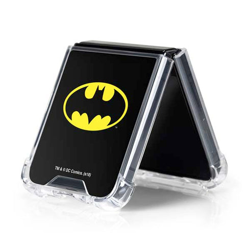 DC Comics Batman Movie 1989 Logo Galaxy Z Flip5 5G Clear Case