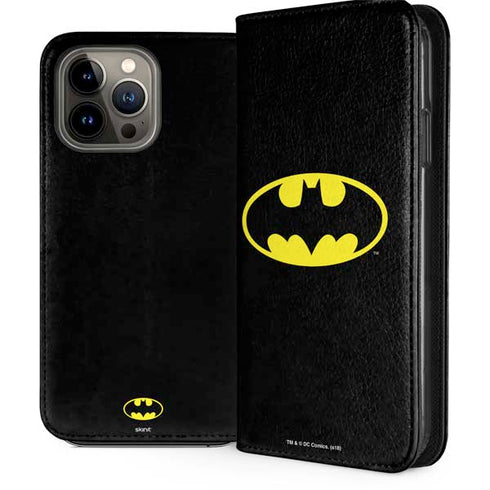 DC Comics Batman Movie 1989 Logo iPhone 13 Pro Max Folio Case