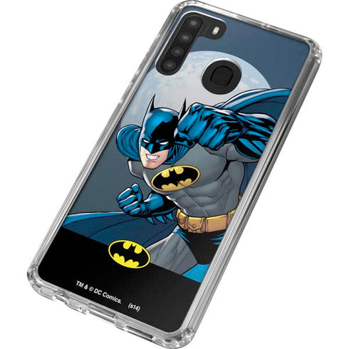 DC Comics Batman Action Pose 90's art Galaxy A21 Clear Case