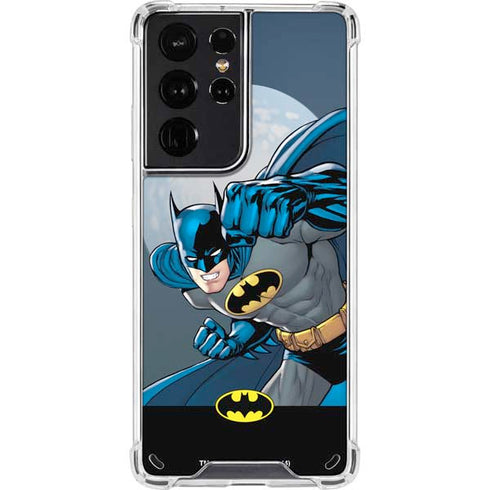 DC Comics Batman Action Pose 90's art Galaxy S21 Ultra 5G Clear Case