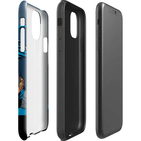 DC Comics Batman Action Pose 90's art iPhone 11 Impact Case