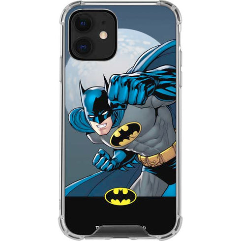 DC Comics Batman Action Pose 90's art iPhone 12 Clear Case