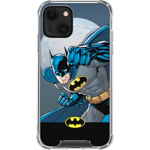 DC Comics Batman Action Pose 90's art iPhone 14 Plus Clear Case