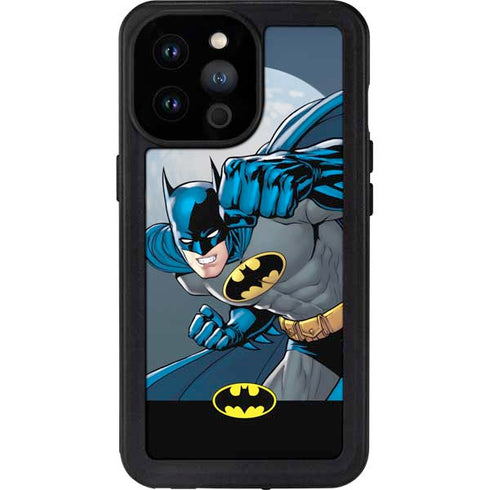 DC Comics Batman Action Pose 90's art iPhone 14 Pro Max Waterproof Case