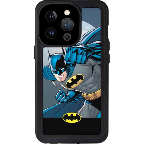 DC Comics Batman Action Pose 90's art iPhone 14 Pro Waterproof Case