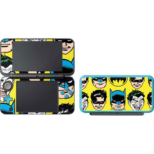DC Comics Batman Vintage Character Pattern - Joker and Robin Nintendo 2DS XL (2017) Skin