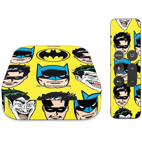 DC Comics Batman Vintage Character Pattern - Joker and Robin Apple TV Skin