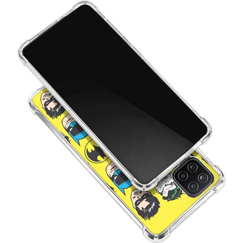 DC Comics Batman Vintage Character Pattern - Joker and Robin Galaxy A12 Clear Case