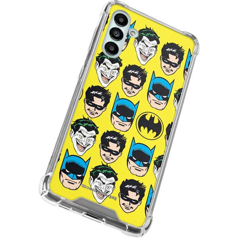 DC Comics Batman Vintage Character Pattern - Joker and Robin Galaxy A13 5G Clear Case