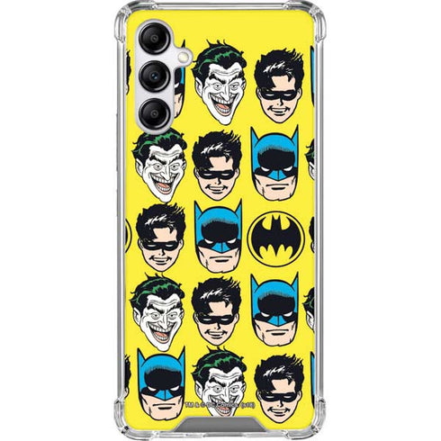 DC Comics Batman Vintage Character Pattern - Joker and Robin Galaxy A14 5G Clear Case