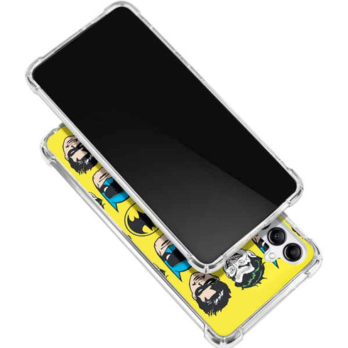 DC Comics Batman Vintage Character Pattern - Joker and Robin Galaxy A15 5G Clear Case