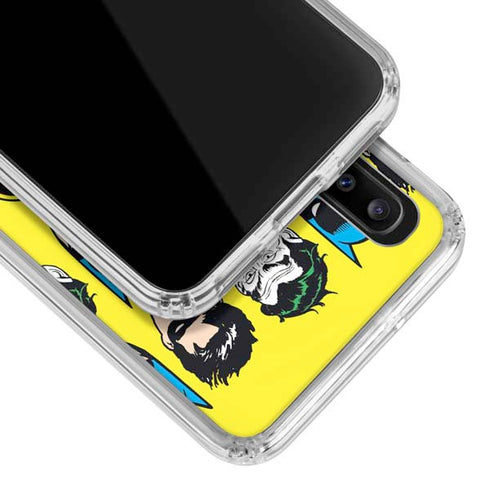 DC Comics Batman Vintage Character Pattern - Joker and Robin Galaxy A30 Clear Case