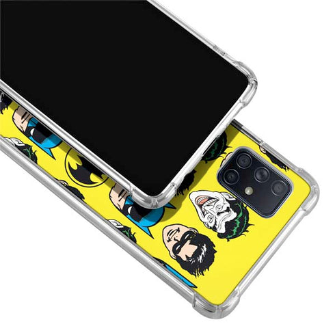 DC Comics Batman Vintage Character Pattern - Joker and Robin Galaxy A51 5G Clear Case