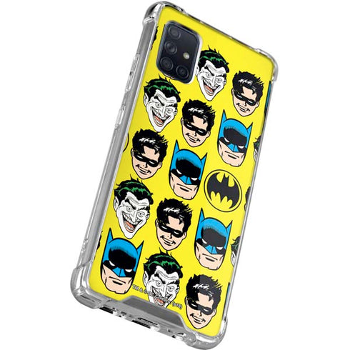 DC Comics Batman Vintage Character Pattern - Joker and Robin Galaxy A51 5G Clear Case