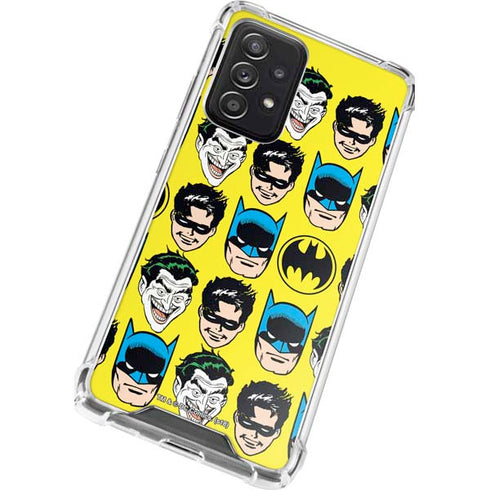 DC Comics Batman Vintage Character Pattern - Joker and Robin Galaxy A52 5G Clear Case