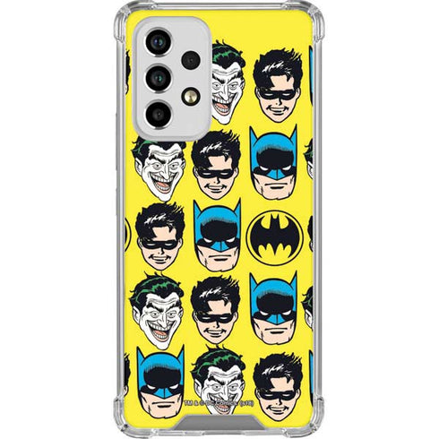 DC Comics Batman Vintage Character Pattern - Joker and Robin Galaxy A53 5G Clear Case
