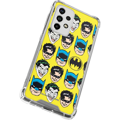 DC Comics Batman Vintage Character Pattern - Joker and Robin Galaxy A53 5G Clear Case