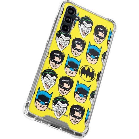 DC Comics Batman Vintage Character Pattern - Joker and Robin Galaxy A54 5G Clear Case