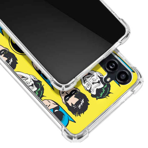 DC Comics Batman Vintage Character Pattern - Joker and Robin Galaxy A54 5G Clear Case