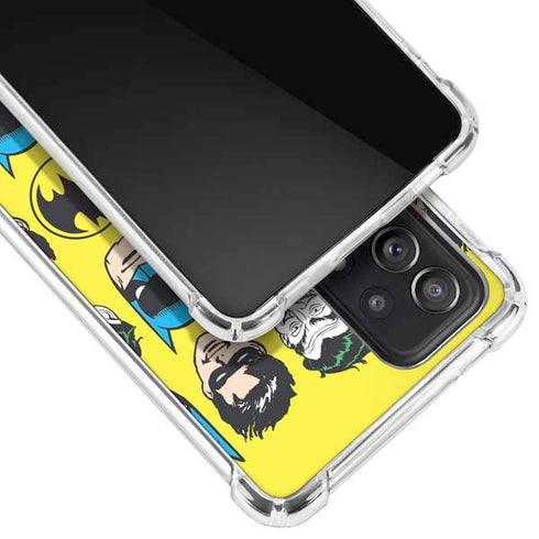 DC Comics Batman Vintage Character Pattern - Joker and Robin Galaxy A72 5G Clear Case