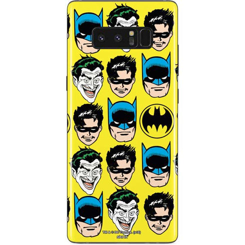 DC Comics Batman Vintage Character Pattern - Joker and Robin Galaxy Note 8 Skin