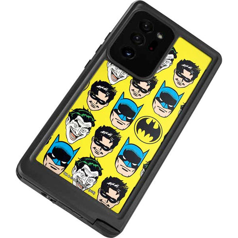 DC Comics Batman Vintage Character Pattern - Joker and Robin Galaxy Note20 Ultra 5G Waterproof Case