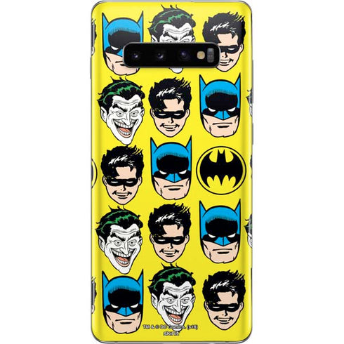 DC Comics Batman Vintage Character Pattern - Joker and Robin Galaxy S10 Plus Skin