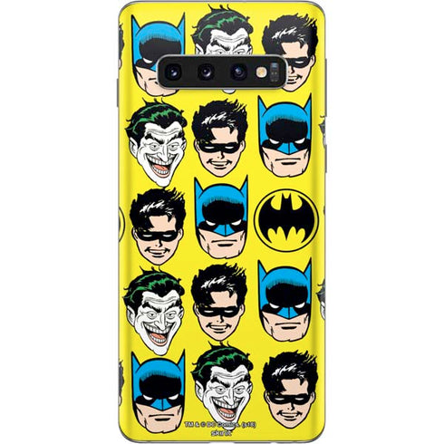 DC Comics Batman Vintage Character Pattern - Joker and Robin Galaxy S10 Skin