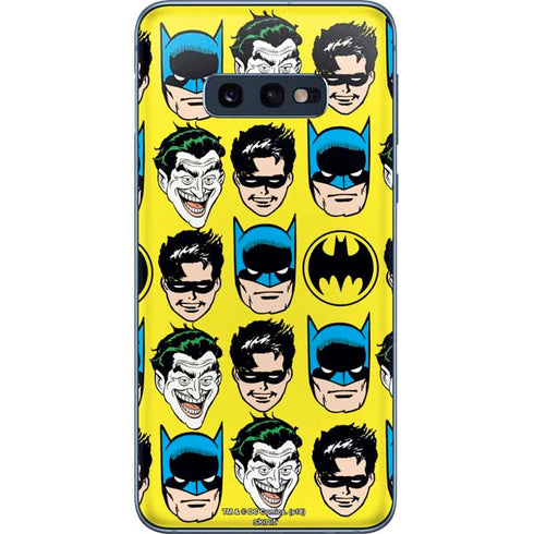 DC Comics Batman Vintage Character Pattern - Joker and Robin Galaxy S10e Skin