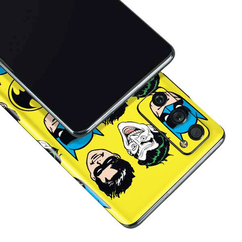DC Comics Batman Vintage Character Pattern - Joker and Robin Galaxy S20 Fan Edition Skin
