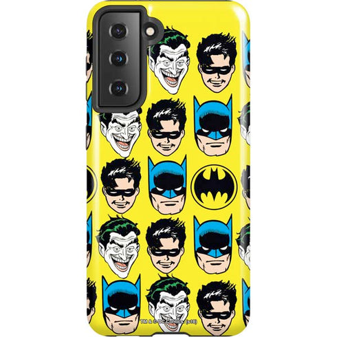 DC Comics Batman Vintage Character Pattern - Joker and Robin Galaxy S21 5G Pro Case