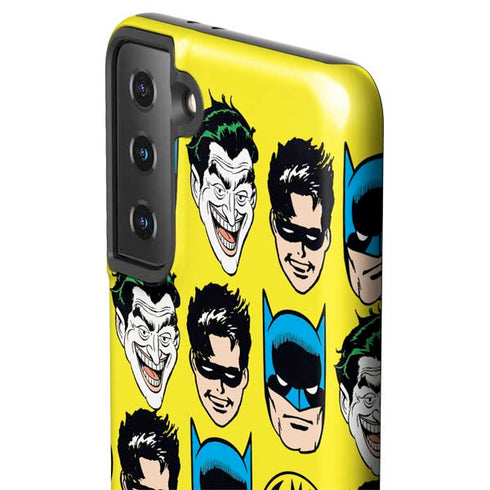 DC Comics Batman Vintage Character Pattern - Joker and Robin Galaxy S21 FE Pro Case
