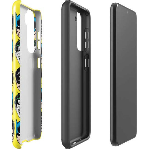 DC Comics Batman Vintage Character Pattern - Joker and Robin Galaxy S21 FE Pro Case