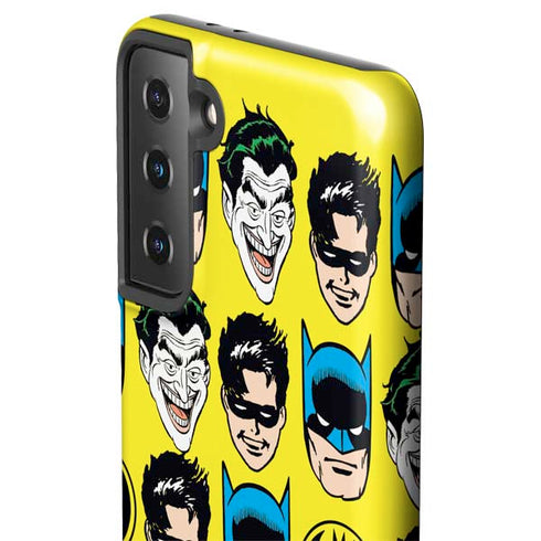 DC Comics Batman Vintage Character Pattern - Joker and Robin Galaxy S21 Plus 5G Pro Case