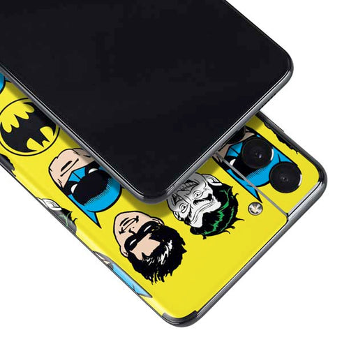DC Comics Batman Vintage Character Pattern - Joker and Robin Galaxy S21 Plus 5G Skin