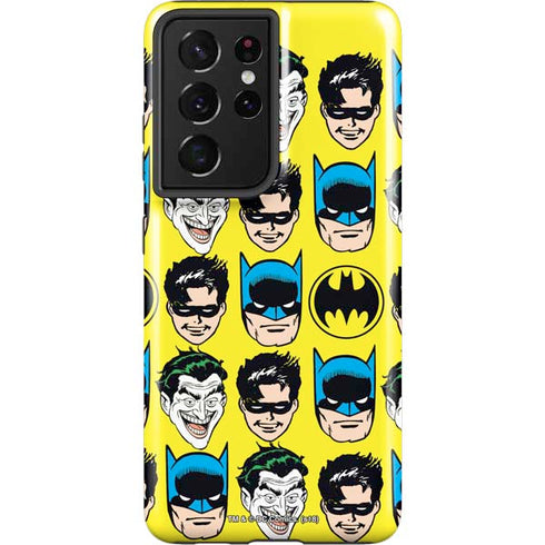 DC Comics Batman Vintage Character Pattern - Joker and Robin Galaxy S21 Ultra 5G Pro Case