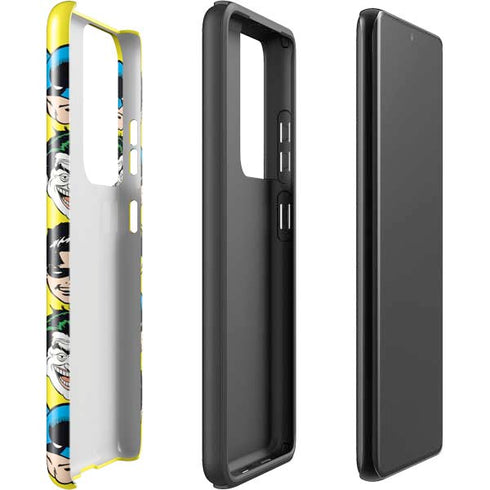 DC Comics Batman Vintage Character Pattern - Joker and Robin Galaxy S21 Ultra 5G Pro Case