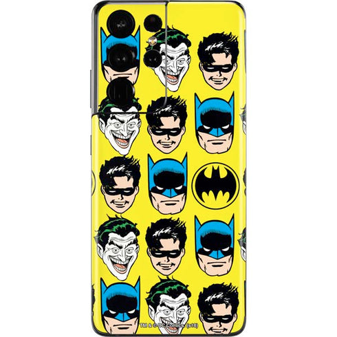 DC Comics Batman Vintage Character Pattern - Joker and Robin Galaxy S21 Ultra 5G Skin
