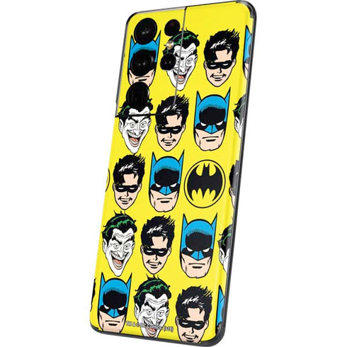 DC Comics Batman Vintage Character Pattern - Joker and Robin Galaxy S21 Ultra 5G Skin