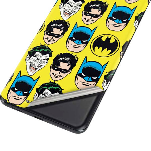 DC Comics Batman Vintage Character Pattern - Joker and Robin Galaxy S21 Ultra 5G Skin