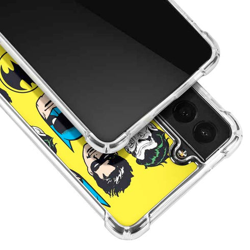 DC Comics Batman Vintage Character Pattern - Joker and Robin Galaxy S22 Clear Case