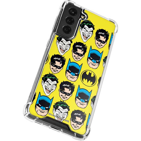 DC Comics Batman Vintage Character Pattern - Joker and Robin Galaxy S22 Plus Clear Case